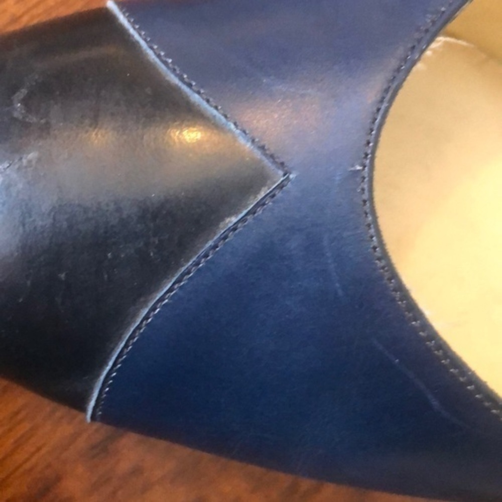 Saks Fifth Avenue shoes size 7.5 black/blue pumps - Picture 4 of 6
